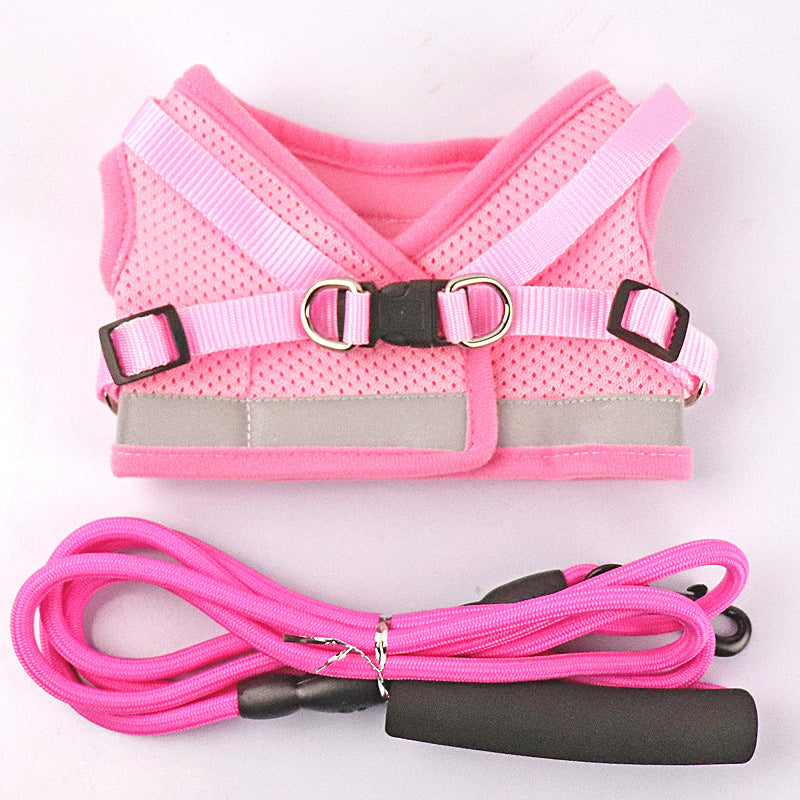 Teddy dog leash small dog Bichon Hiromi vest-style dog chain puppies dog leash pet chest harness