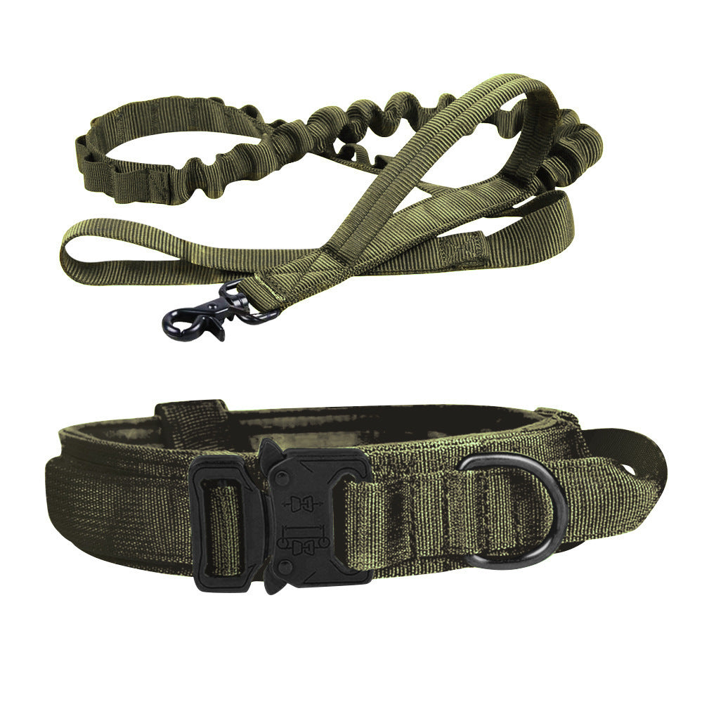 Tactical Collar Leash Pet Collar Nylon Medium and Large Dog Army Dog Training Dog Collar