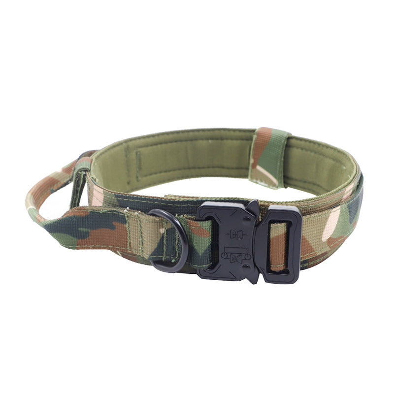 Tactical Collar Leash Pet Collar Nylon Medium and Large Dog Army Dog Training Dog Collar