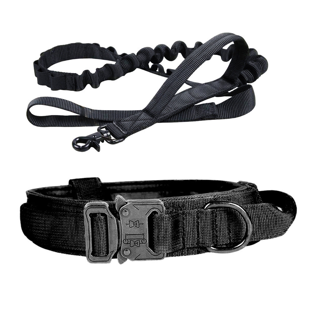 Tactical Collar Leash Pet Collar Nylon Medium and Large Dog Army Dog Training Dog Collar