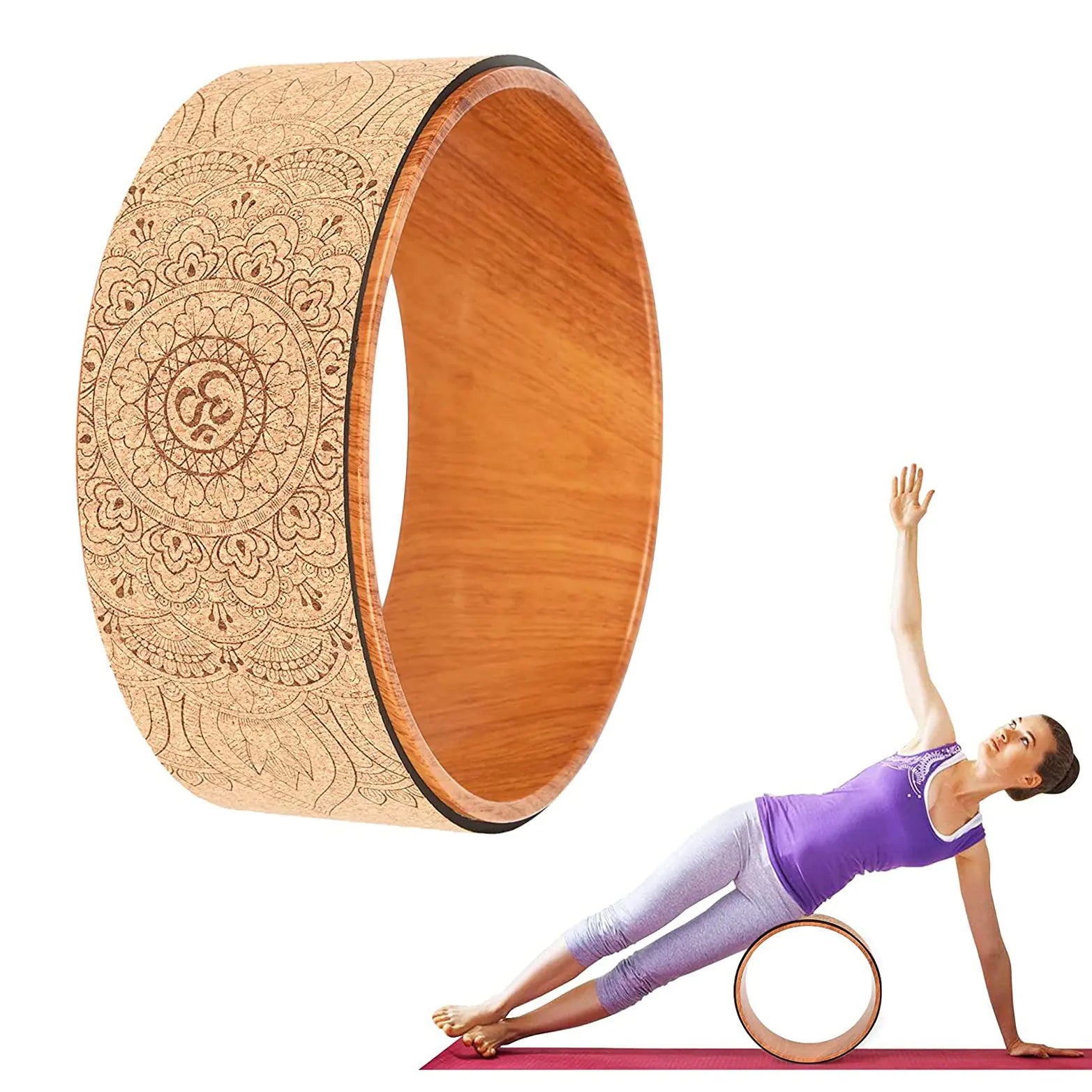 Yoga Roller Cork Back Wheel