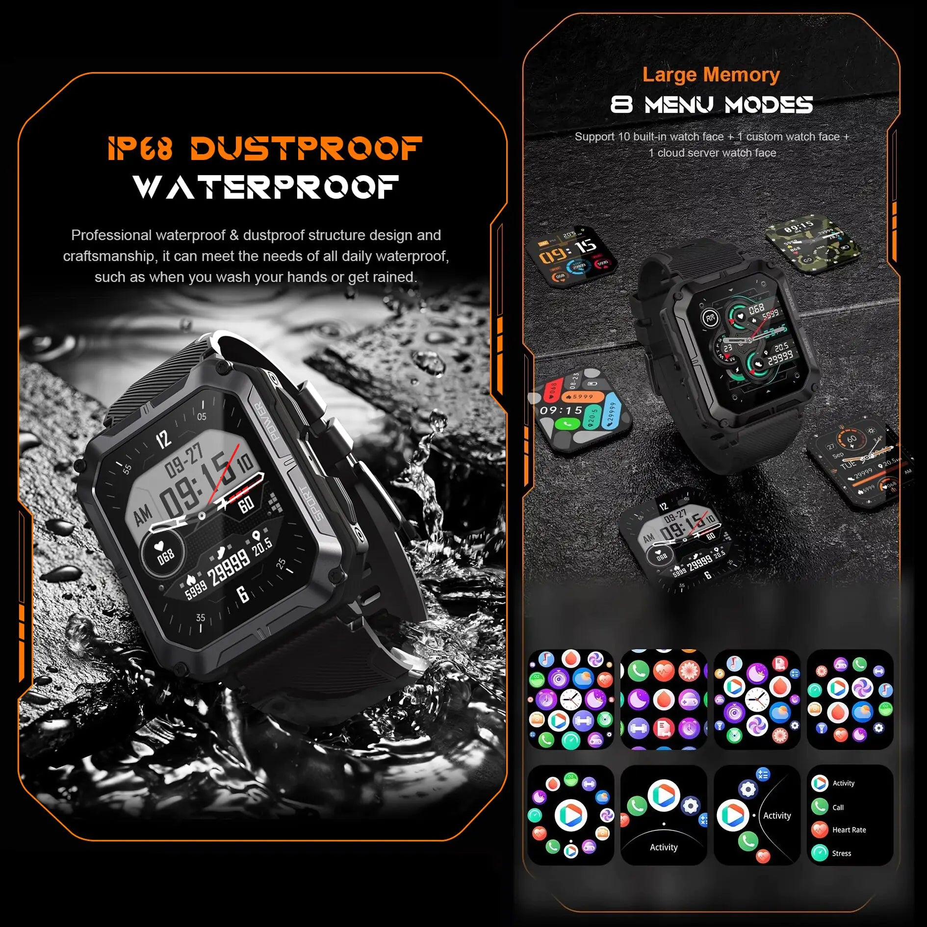 Upgraded Waterproof Smart Watch