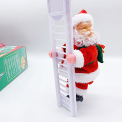 Santa Claus Climbing Ladder